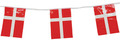 Guirlande m/12 stk. firkantet flag plastik